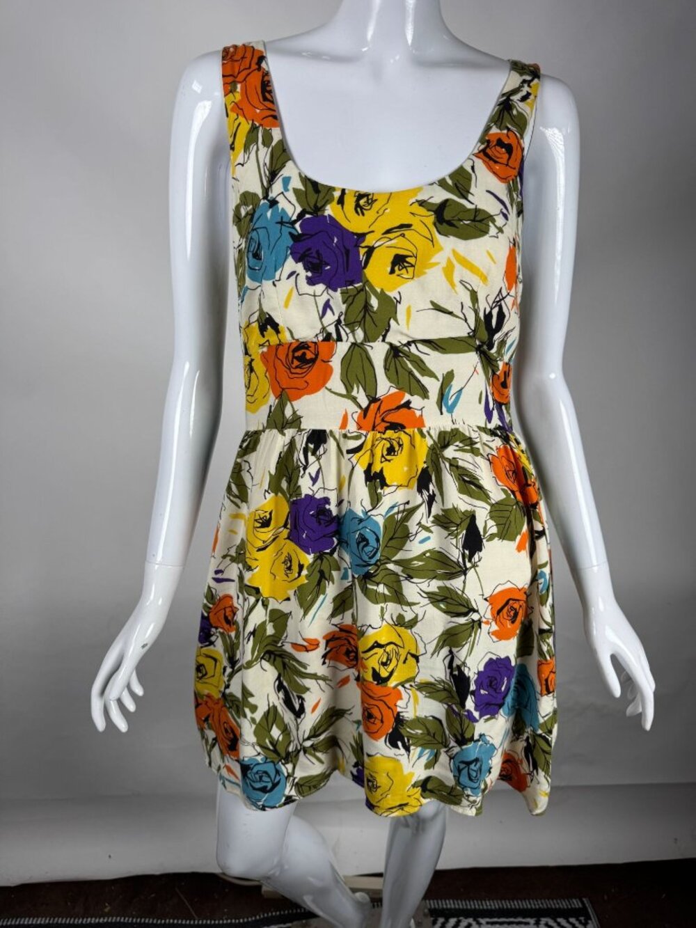 Urban Outfitters Pins And Needles Womens Floral Sundress Size S Multicolor Sleev